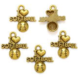 15pcs 5colors I Love Baseball Charm For Necklace Bracelet necklace Pendant DIY Jewelry Making Accessories 21*20mm J485