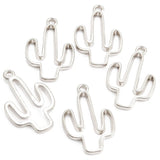 20pcs 7 Color cactus Charm  25X16mm Hollow Glue Blank Pendant Tray Bezel Charms DIY Handmade Bezel Mold Q273