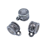 20pcs 8x11x4mm Antique Silver Color Love Bails Beads Pendant For DIY Jewelry Making Handmade Jewelry Craft Findings