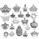 2-40pcs Ancient silver Alloy Loose Spacer Beads Gold Silver Crown Beads for Jewelry Making DIY Bracelet Handmade Accessories