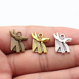 10pcs 21x16mm 3 Colors Ancient Egyptian God Of Death Anubis Charm