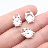 20pcs 13x9.5mm Antique Silver Color Alarm Clock Charms For DIY Jewelry Making