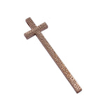 2pcs 81x22mm 2 Colors Antique Bronze Color Kc Gold Color Blessed Hammered Cross Charms For DIY Jewelry Making