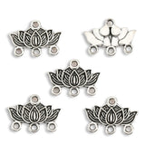 30Pcs 5 Colors lotus connector charm For Bracelets Necklaces earrings Pendant Diy Handmade Jewelry Making 16*12mm G127