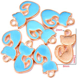 25pcs Dripping Oil CartoonJumping Kitten Alloy Jewelry Accessories DIY Handmade Accessories Rubber Band Earrings Pendants