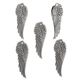 10pcs wing Charms Antique Silver color Metal Pendant Fit Bracelets Necklace Jewelry Making DIY Accessories 51*17mm D402