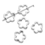 20pcs Two Hole Flower Frame Beads Spacer Connectors Diy Necklace Bracelet Earrings Pendants Jewelry Making Accessories 15*15mm