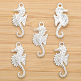 15pcs 6 Color Hippocampus Charms Alloy Metal For earring animal Pendants DIY Handmade Jewelry Accessories Making 12*29mm D725