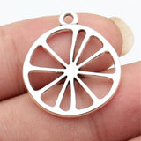 10pcs 27x24mm 3 Colors Antique Silver Color Kc Gold Color Antique Gold Color Hollow Out Lemon Slice Charms
