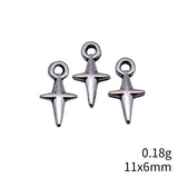 100pcs 11x6mm 5 Colors Cross Star Charms For DIY Jewelry Making