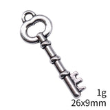 20pcs 26x9mm  Antique Silver Color  Key Charms For DIY Jewelry Making