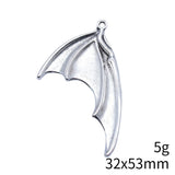 5pcs 32x53mm 2 Colors Antique Silver Color Gun Black Color Dragon Wings Charms For DIY Jewelry Making