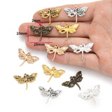 10pcs 6 Colors dragonfly Charms For Earrings Bracelets Necklace Pendant DIY Handmade Jewelry Making accessories 20*28mm D2147