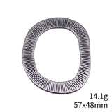 1pcs 57x48mm 2 Colors Antique Silver Color Kc Gold Color Textured Irregular Geometric Oval Circle Pendant
