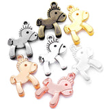 10PCS 22*17mm 7 Colors 3D animal Charms Alloy horse Pendants For DIY necklace Bracelet Handmade Jewelry Accessories Making