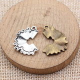 10pcs 26x19mm 2 Colors Antique Bronze Color Antique Silver Color Pleated Earrings Charms For DIY Jewelry Making