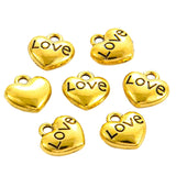 30PCS Delicate Lovly Heart Shape Love Accessories Charm for Women's Personalized DIY Jewelry Making Pendant Necklace Earrings