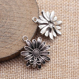 10pcs 26x22mm 3 Colors Antique Bronze Color Antique Silver Color Antique Gold Color Bee Chrysanthemum Charms