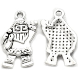 10-30pcs Christmas style charm snowman Santa Claus Gift box for Earring necklace Pendants DIY Handmade Craft Jewelry Making