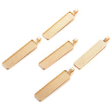 5pcs rectangle Necklace Charm DIY Setting Cabochon Cameo Base Tray Bezel Blank Fit 50*10mm Cabochons Jewelry Making 60*12mm C45