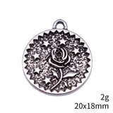 10pcs 20x18mm Antique Silver Color Flower Charms For DIY Jewelry Making