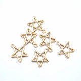 30pcs Antique Silver Plated star Charms Pendant:DIY for bracelet necklace 16*13mm L335