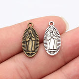 10pcs 23x11mm 2 Colors Antique Bronze Color Antique Silver Color Virgin Mary Charms For DIY Jewelry Making