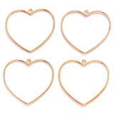 5pcs 5 Color Hollow heart shaped Charm for Necklace earring Keyring Pendant  DIY Handmade Jewelry Accessories 46*50mm A130