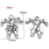 10-30pcs Christmas style charm snowman Santa Claus Gift box for Earring necklace Pendants DIY Handmade Craft Jewelry Making