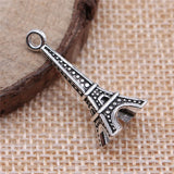 4pcs 29x11x11mm 2 Colors Antique Bronze Color Antique Silver Color 3D Eiffel Tower Charms For DIY Jewelry Making