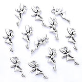 40pcs 6 color alloy  Antique Silver color angel Charms Zinc alloy Pendant Jewelry DIY Necklace earring 19*8mm I221