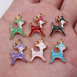 10pcs 21x14mm 6 Colors Deer Charms For DIY Jewelry Making