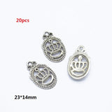 2-40pcs Ancient silver Alloy Loose Spacer Beads Gold Silver Crown Beads for Jewelry Making DIY Bracelet Handmade Accessories