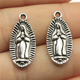 10pcs 23x11mm 2 Colors Antique Bronze Color Antique Silver Color Virgin Mary Charms For DIY Jewelry Making