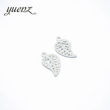 30pcs 7 Color Antique Silver color Small tree leaf Charms Metal Alloy Jewelry Diy Accessories 19*10mm Q323