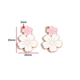 10pcs various styles Enamel Alloy flower Charm Earring Pendant DIY Keychain Necklace Jewelry Accessories W494