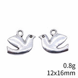 20pcs 12x16mm 2 Colors Antique Bronze Color Antique Silver Color Peace Dove Charms For DIY Jewelry Making