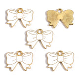 10pcs 18*14mm 7 colors Enamel Alloy bow Charm Earring Pendant DIY Keychain Necklace Jewelry Accessories W471
