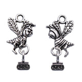 10pcs 19x12mm 2 Colors Antique Bronze Color Antique Silver Color Bee Carrying Honey Charms For DIY Jewelry Making