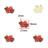10-Piece Red Valentine's Day Enamel Charm Bracelet, Earrings, Metal Keychain Pendant Jewelry Accessories Set W577