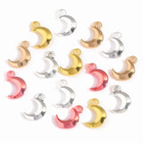 50pcs 5 colors alloy small moon Charm For DIY Necklace Bracelet Earrings Pendant Jewelry Crafts Making Accessories 11*7mm L639