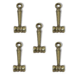 10Pcs Antique Silver Alloy Hammer-Finish Jewelry Pendants 18*6.5mm 6 Colors for Handmade DIY Jewelry Making Accessories J523