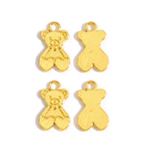 10pcs Antique Bear Charms Metal Pendants for Necklace Bracelet Jewelry Making Jewelry Handmade Crafts 22*13mm D924