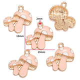 10Pcs 6 Color mushroom Charms Diy Findings Keychain Bracelets Pendant For Jewelry Making