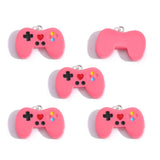 10Pcs Colorful Gaming Controller Resin Keychain Charms for Phone Cases 27.5*20mm Suitable for DIY Jewelry Making AccessoriesW580