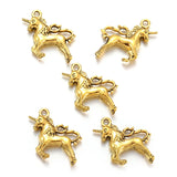 5Pcs  5 colors Alloy horse charm For Bracelets Necklaces Key buckle Pendant Diy Jewelry Making 20*25mm D9103