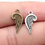 20pcs 19x10mm 2 Colors Antique Bronze Color Antique Silver Color Angel Wings Charms For DIY Jewelry Making