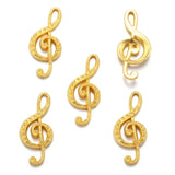 20 pcs 6 colors Metal music notation Charms Diy Jewelry Handmade Accessories Fashion Charms Pendant  22*15mm P218