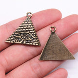 5pcs 30x32mm Ancient Egyptian Pyramid The Eye Of Horus Charms For DIY Jewelry Making