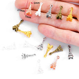 30pcs Antique Silver color Eiffel tower Charm For Jewelry Making Bracelet Necklace Handmade 18*8mm E3